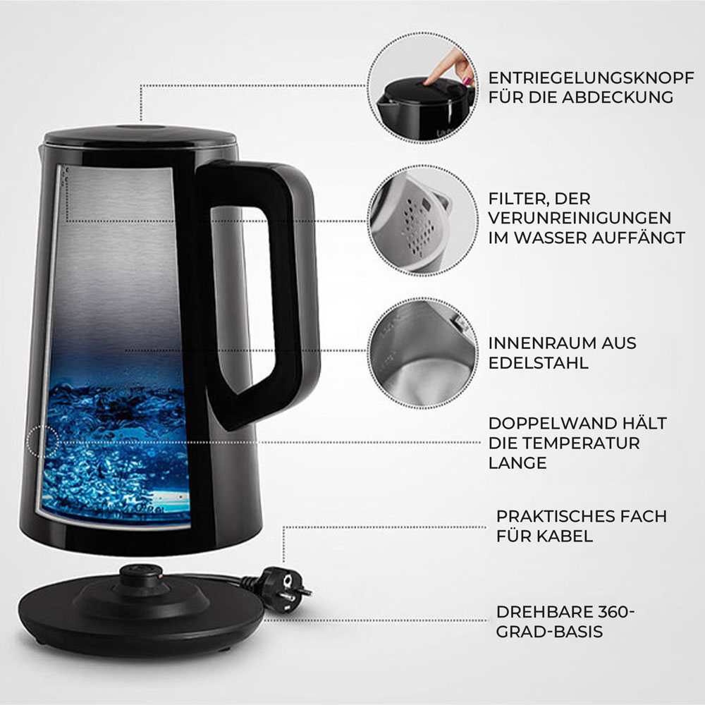 Der elektrische Wasserkocher Air Essence LuminaTi PRO 1,5L, Wi Fi – Image 5