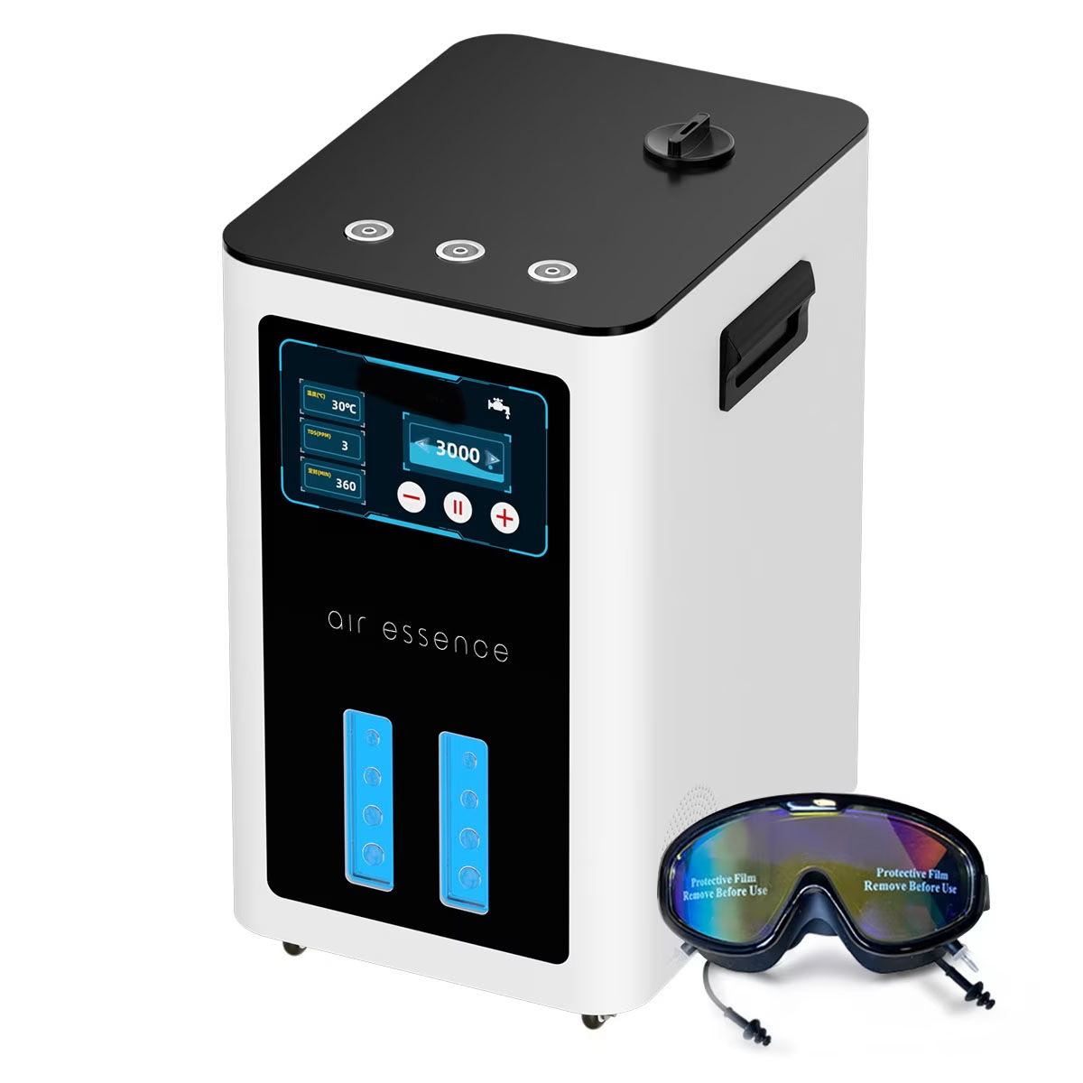 Air Essence™ Euria E2 - inhalateur à hydrogène 900 - 9600 ml, H₂ + O₂ gaz de Brown